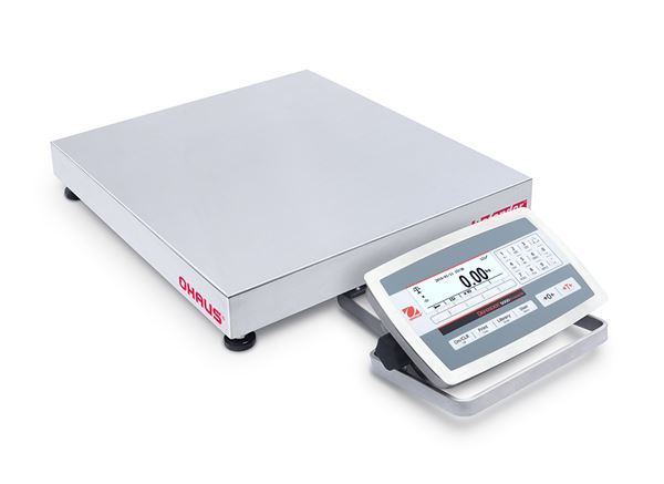 Ohaus Defender 5000 D52XW30WQDL5 15kg x 5g/30kg x 10g 400mm x 400mm Front Mount Dual Range Washdown Bench Scale