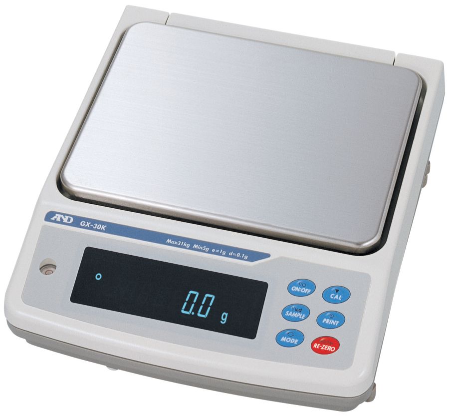 A&D GX-20K 20000g x 0.1g/1g High Capacity Balance With Internal Calibration