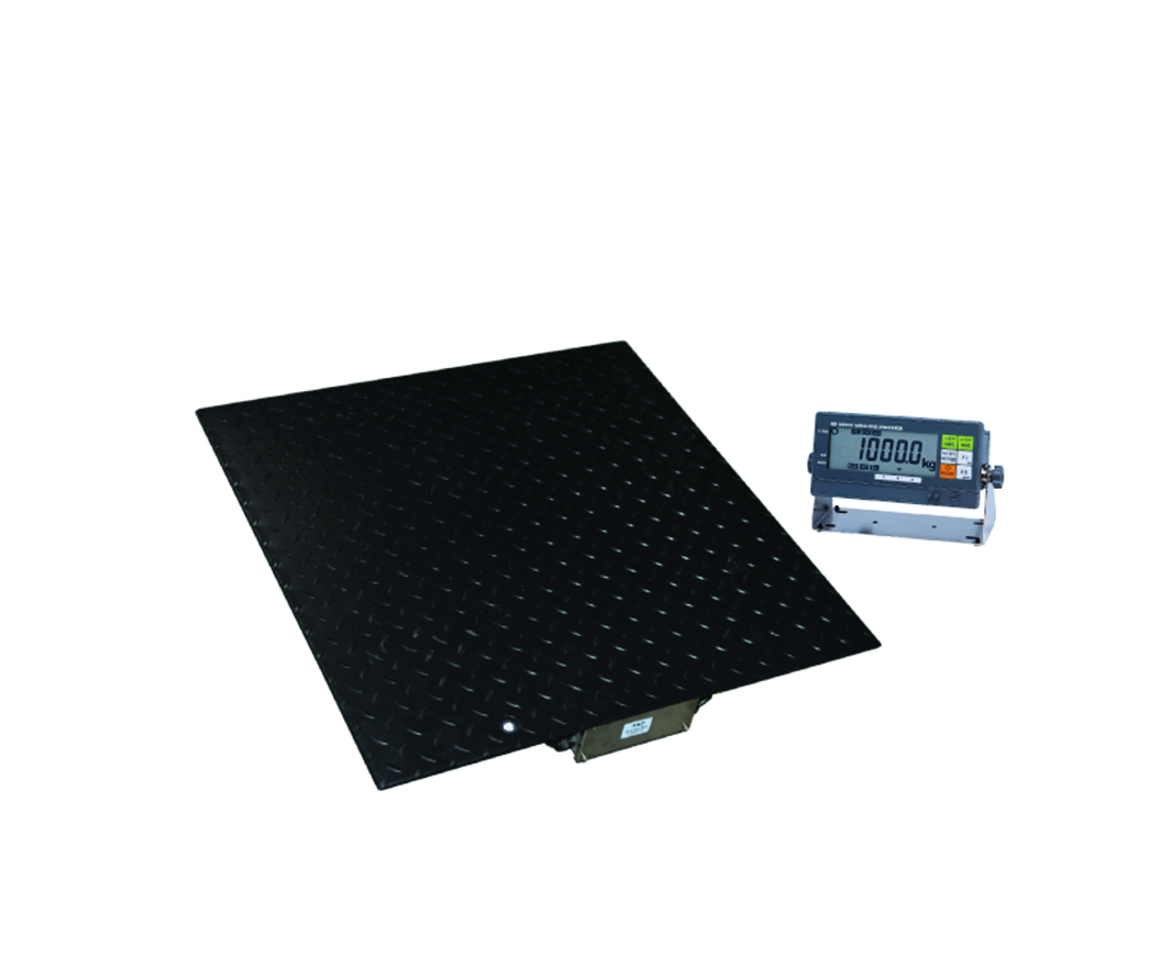 A&D ELP-700 600kg/300kg x 0.2kg/0.1kg 700mm x 700mm Painted Floor Scale +  AD4406 Indicator (Pre-Calibrated & Verified)